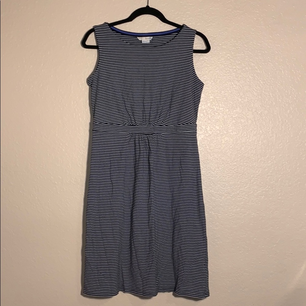 Boden Striped Dress 👗 Navy/White Cotton 10L